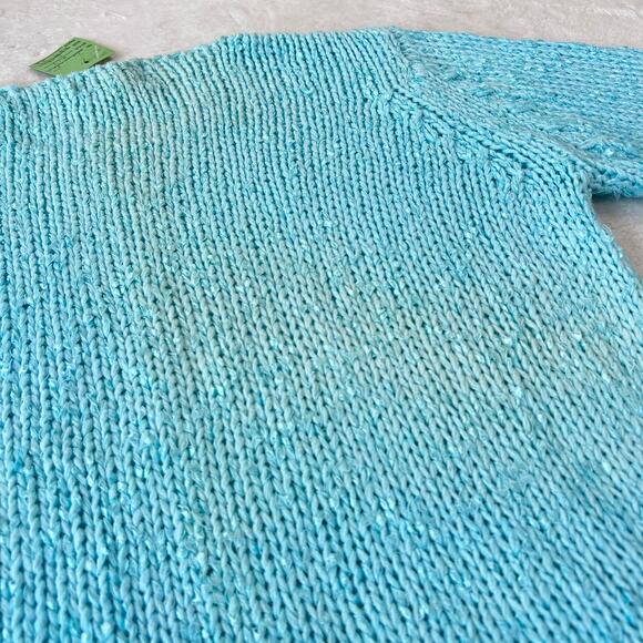 United Knitwear Vintage powder Blue Sweater Women's size Small Medium - Picture 7 of 8